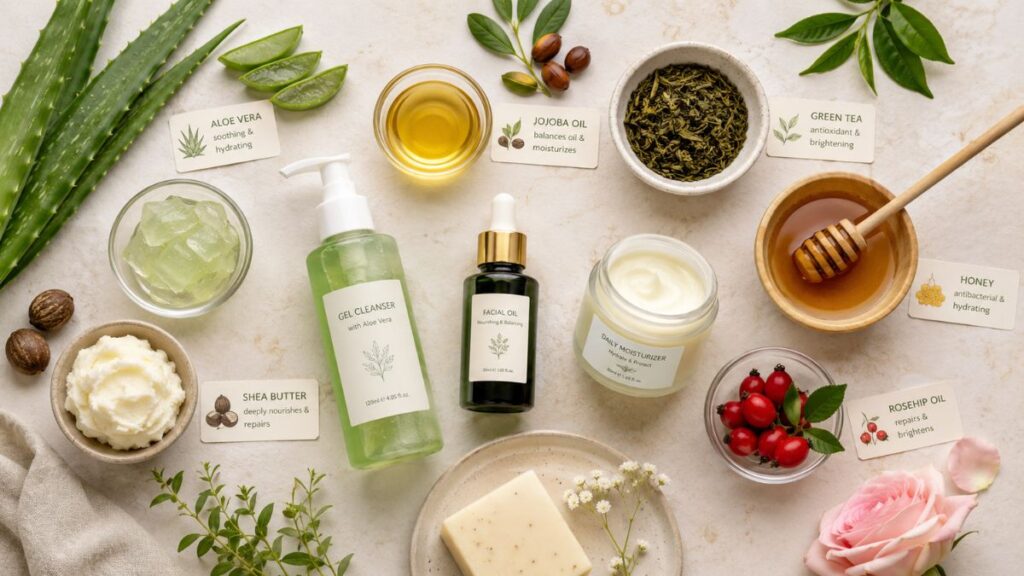 Natural ingredients for skincare products