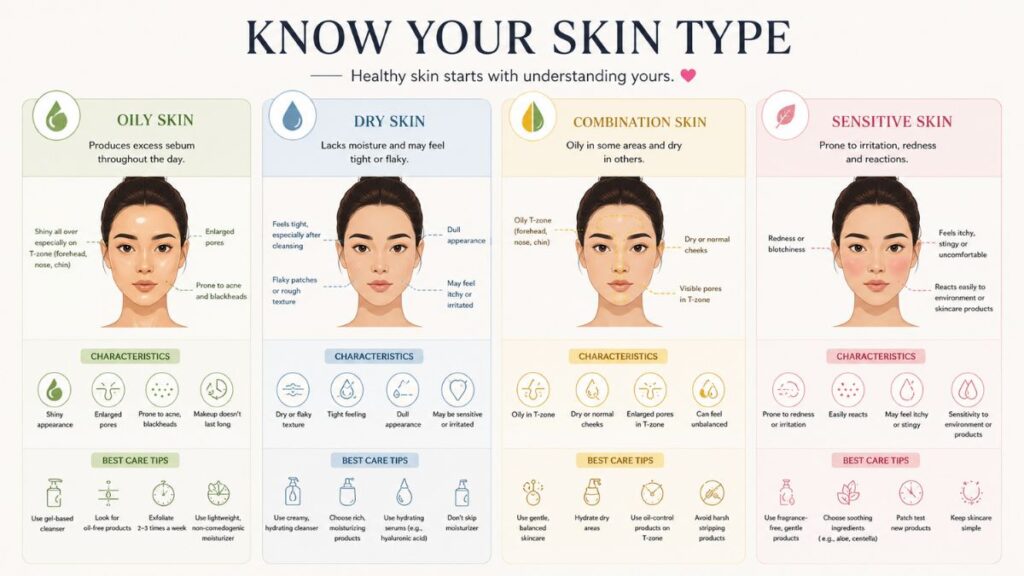 Collection of skincare products for daily use