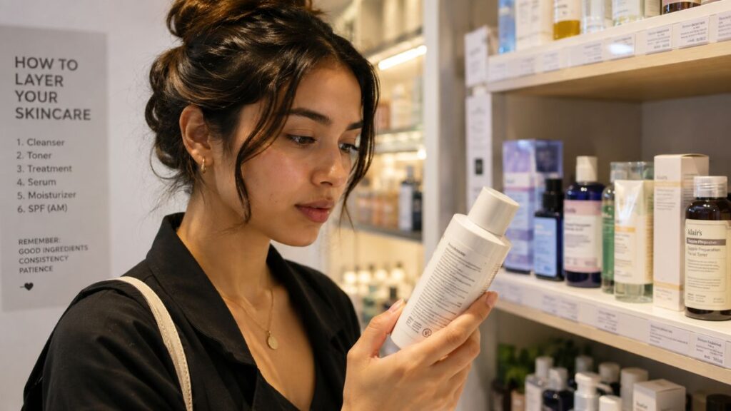 Reading skincare ingredient labels