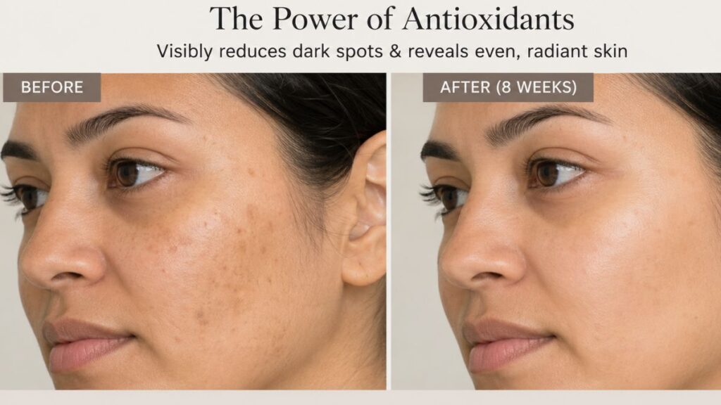 Brightening skincare routine for reducing uneven skin tone and dark spots