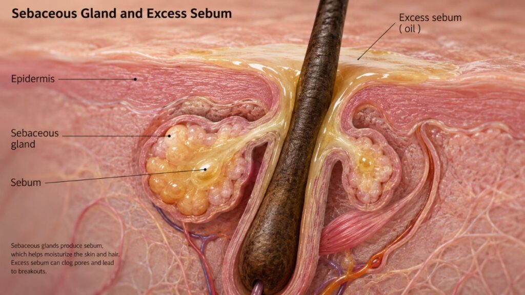 How hormones affect sebum production and acne formation