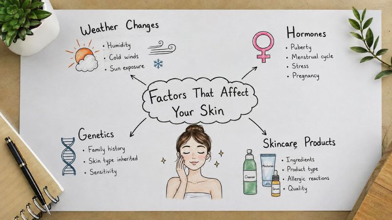 common factors that can influence oil production and skin balance
