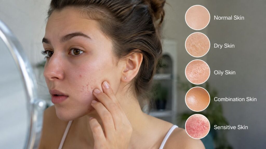 Different skin types for choosing suitable skincare products