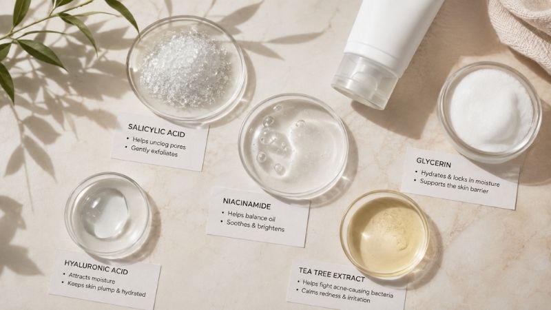 face wash ingredients for oily skin