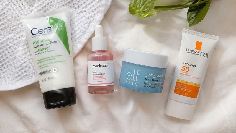 Simple daily skincare routine featuring a serum