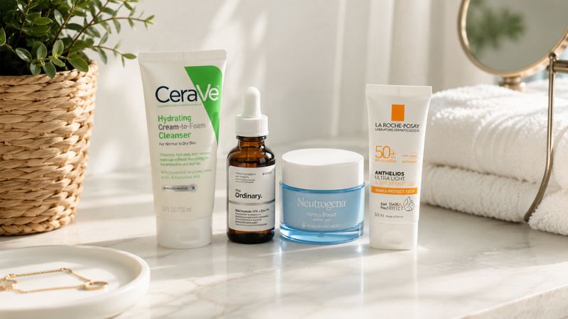 what is combination skin skincare routine with gentle products