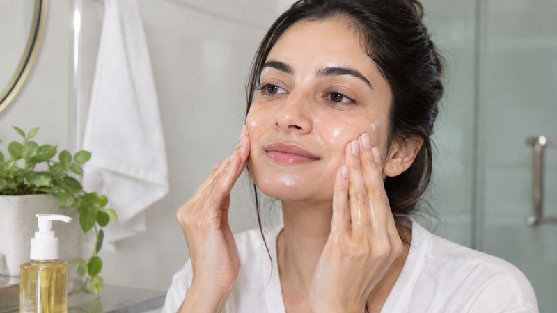 double cleansing benefits of using an oil cleanser to remove sunscreen