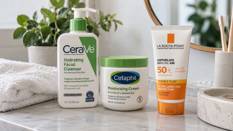 Gentle skincare routine for post-acne marks