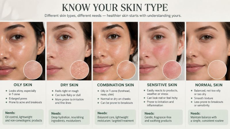 
how to choose a cleanser for your skin type based on different skin types