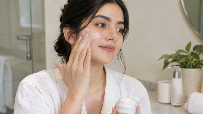 serum vs moisturizer skincare routine showing the correct product order