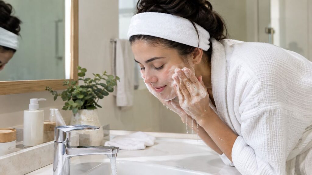 pH-balanced cleanser used for gentle facial cleansing