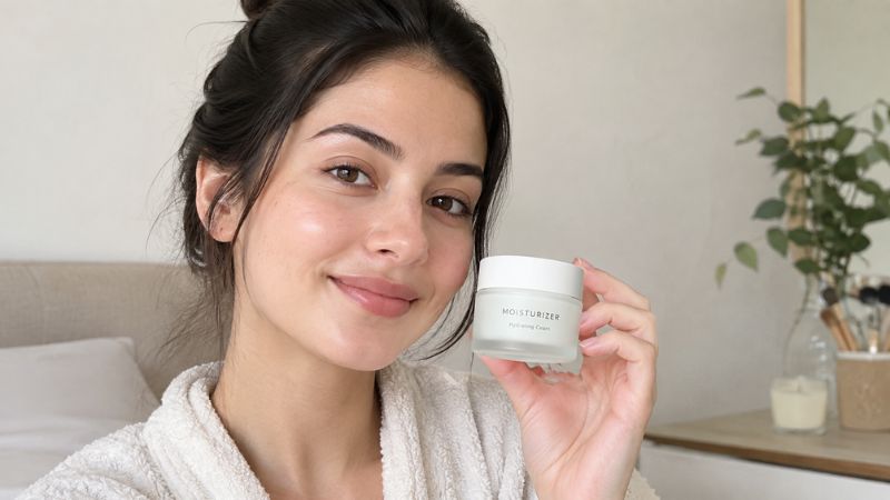 woman using gentle skincare for sensitive and reactive skin
